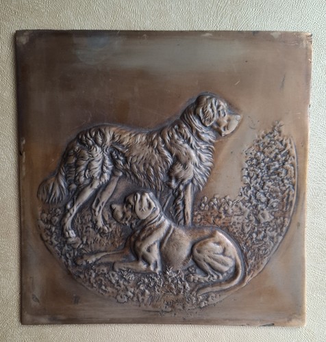Altes reliefbild kupferbild - altes,
