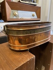 Antike Kupfer Jardiniere um