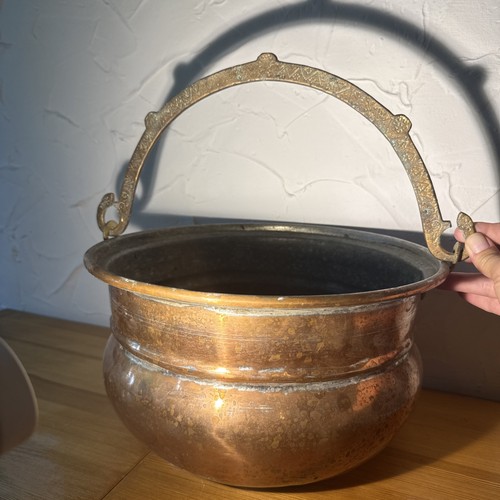 Antiker kupferkessel mit - antiker,