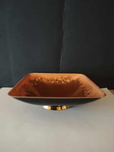 Emaile schale mit fuß - schale,