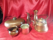 6 Antike Alte Kupfer Kannen