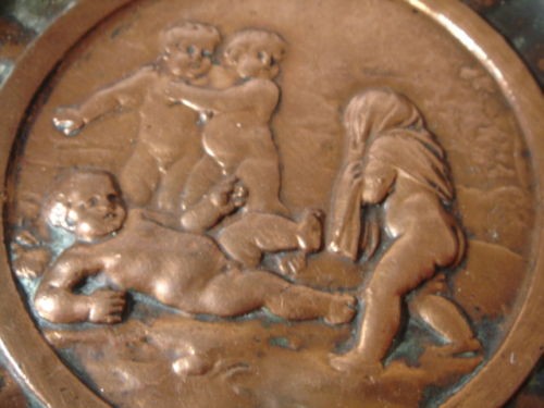 Kupferteller mit putto - -kupferteller,