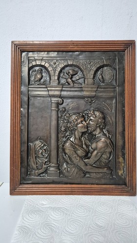 Antikes wandrelief kupfer - antikes, /