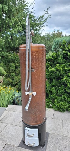 Historischer kupfer badeofen - historischer,