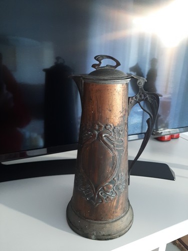 Schenkanne jugenstil kupfer - schenkanne,