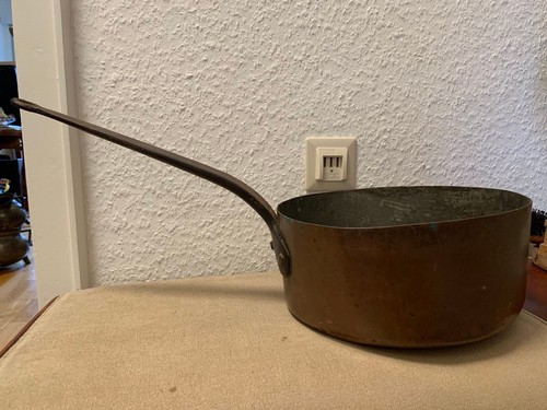 Antiker kupfertopf mit - antiker,