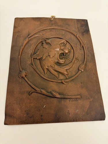 Kupfer relief bild jugendstil - kupfer,